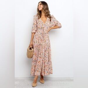 NEW Petal & Pup Kelda Dress Multicolor Floral Maxi Dress XS